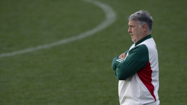 Gerardo Martino durante el Entrenamiento de la Seleccion Nacional Mexicana (Mexico), previo al partido amistoso de preparacion de contra Suecia de cara al inicio de la Copa Mundial de la FIFA Catar 2022, en Centro de Entrenamiento LA VINYA, lugar de entrenamiento del equipo GIRONA FC, el 13 de Noviembre de 2022. GIRONA ESPANA ESPANA